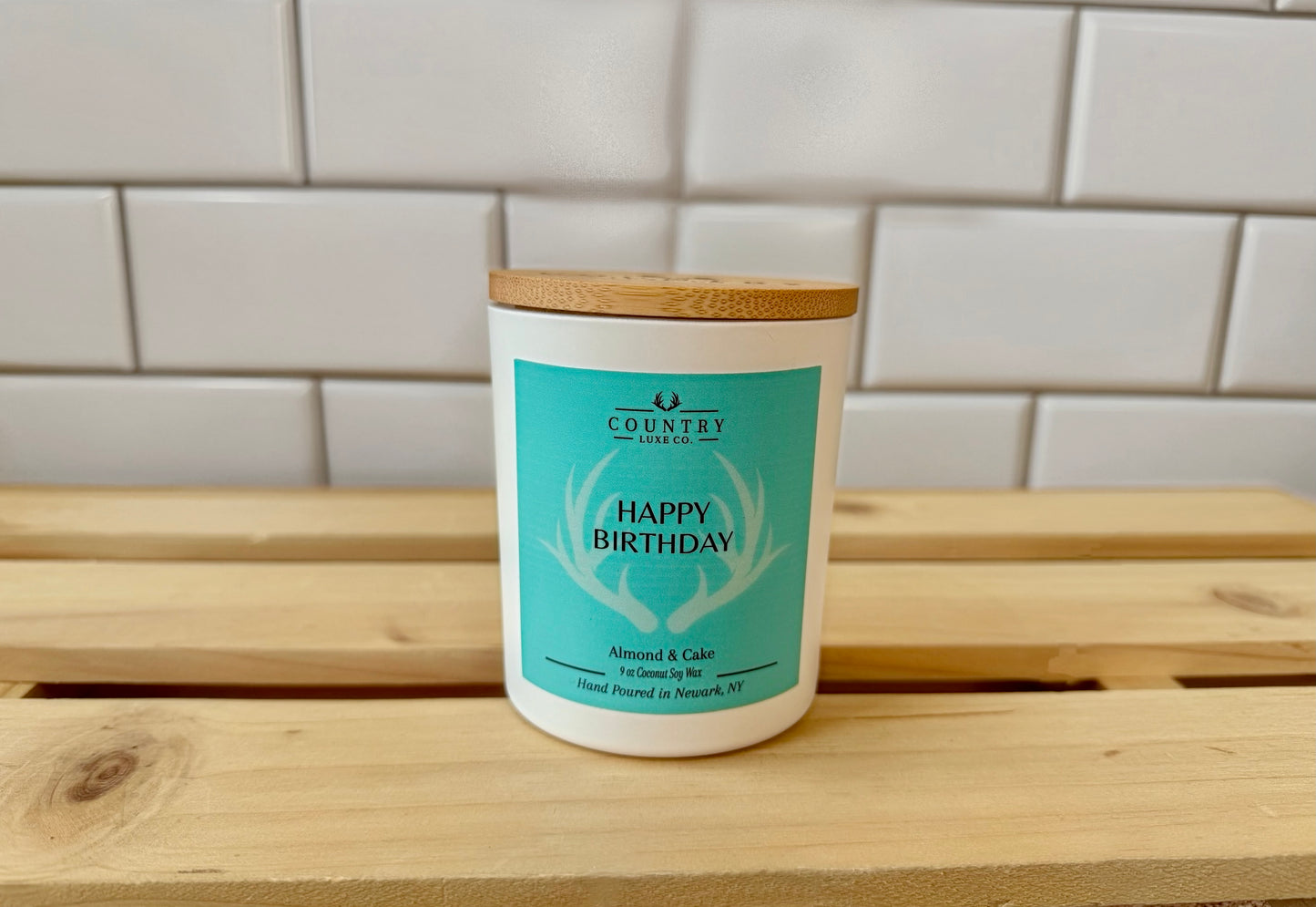 Happy Birthday Candle 9oz.